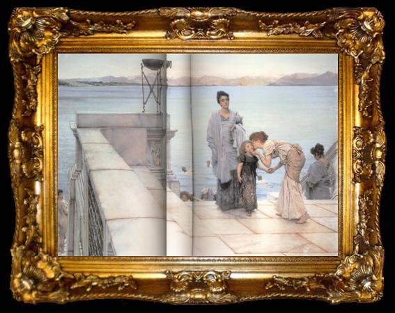 framed  Alma-Tadema, Sir Lawrence The Kiss (mk23), ta009-2